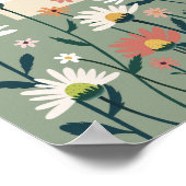 Sage Green Baby in Bloom Shower Affiche de bienven (Coin)