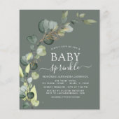 Sage Green Baby Sprinkle doucheuitnodiging Flyer (Voorkant)