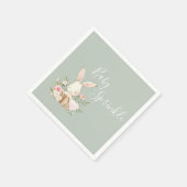 Sage Green Baby Sprinkle Script Baby shower Servet (Hoek)