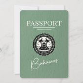 Sage Green Bahama's Paspoort Bewaar de datum Save The Date (Voorkant)