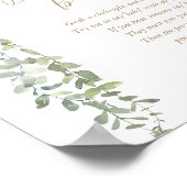 Sage Green Balloon Baby shower zeg geen Baby Poster (Hoek)