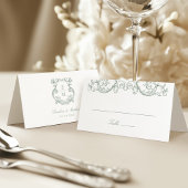 Sage Green  Barok Monogram Crest Wedding