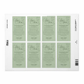 Sage Green Bedankt voor uw Sticker (Full Sheet)