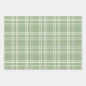 Sage Green Beige Tartan Inpakpapier Vel (Voorkant 3)
