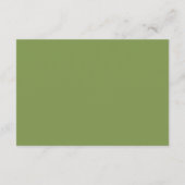 Sage Green & Beige Wedding Website Behuizing Kaart (Achterkant)