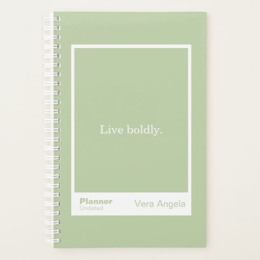Sage Green Block Quote Small Planner (Voorkant)