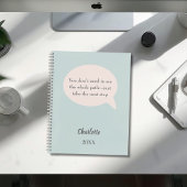 Sage green blush pink inspirational goal quote planner