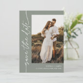 SAGE Green Bohemian Photo Enregistrer La Carte Dat (Debout devant)