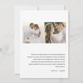 SAGE Green Bohemian Photo Mariage Carte de remerci (Dos)