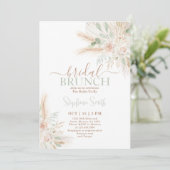 Sage green Boho Bridal Shower Invitation Kaart (Staand voorkant)