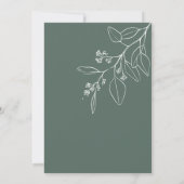 Sage Green Boho Floral Bridal Shower Kaart (Achterkant)