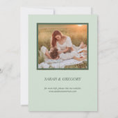 Sage Green Boho Minimalist Save the Date Kaart (Achterkant)