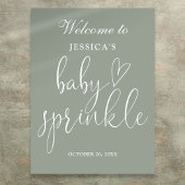 Sage Green Boho Neutral Baby Sprinkl Affiche de bi