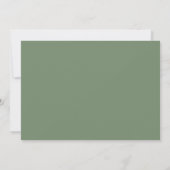 Sage Green Boho Pampas Grass Sla de datum op Kaart (Achterkant)