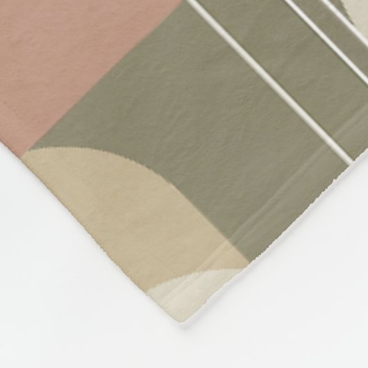 Sage Green Boho Pattern Fleece Deken (Hoek)