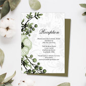  Sage Green Boho Reception Informatiekaartje