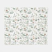 Sage Green botanical elegant modern familiecadeau Fleece Deken (Voorkant (Horizontaal))