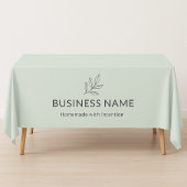 Sage Green Botanical Logo Display Minimalist Tafelkleed