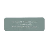 Sage Green Botanical Return Address Label (Voorkant)