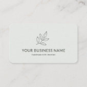 Sage Green Botanical Visitekaartje (Achterkant)