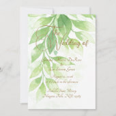 Sage Green Botanical Wedding Invitation (Devant)