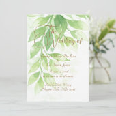 Sage Green Botanical Wedding Invitation (Debout devant)