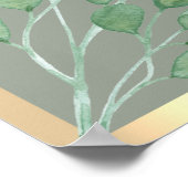 Sage Green Botanical Wedding Welkomstbord Poster (Hoek)