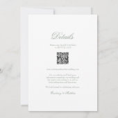 Sage Green Botanische Krans Alles in één bruiloft Kaart (Achterkant)