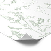 Sage Green Bow Baby shower Boy teken Poster (Hoek)