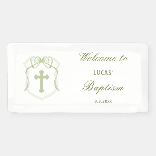 Sage Green Bow Crest doop Spandoek (Horizontaal)