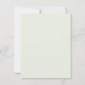 Sage Green Bow Crest Doop Uitnodiging (Achterkant)