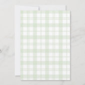 Sage Green Bow Invitation Anniversaire (Dos)