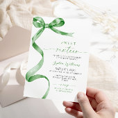 Sage Green Bow Sweet 16 Anniversaire Invitation