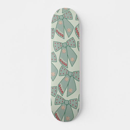 Sage Green Bows Skateboard (Voorkant)