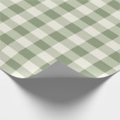 Sage Green Buffalo Check Plakkaatcadeau Cadeaupapier (Hoek)