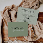 Sage Green Business bedankkaart