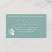 Sage Green Calligraphy Script QR Info Wedding Informatiekaartje (Voorkant)