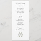 Sage Green Celtic Irish Swan Love Knot Wedding Programma (Achterkant)