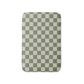 Sage Green Checkerboard Badmat (Voorkant Verticaal)