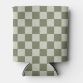 Sage Green Checkerboard Blikjeskoeler (Voorkant)