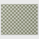 Sage Green Checkerboard Cadeaupapier (Vlak)