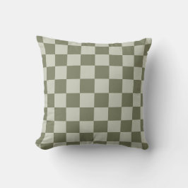 Sage Green Checkerboard Kussen
