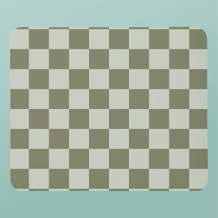 Sage Green Checkerboard Muismat