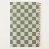 Sage Green Checkerboard Planner (Achterkant)
