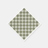 Sage Green Checkerboard Servet (Hoek)