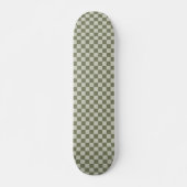 Sage Green Checkerboard Skateboard (Voorkant)