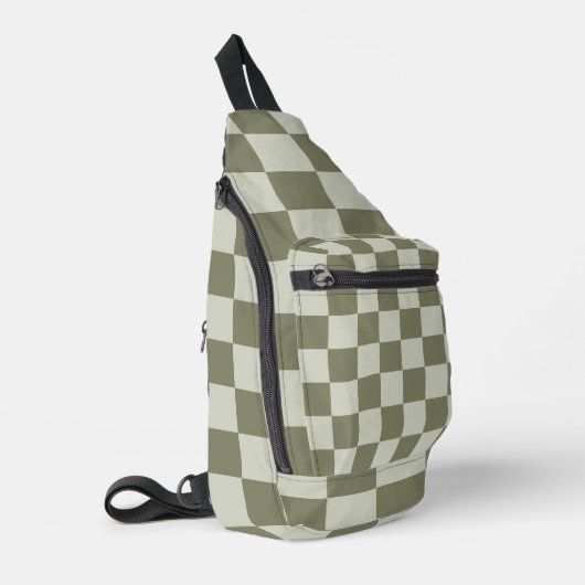 Sage Green Checkerboard Sling Bag (Linkerhoek)