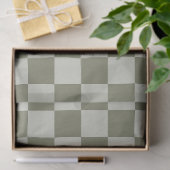 Sage Green Checkerboard Tissuepapier (Geschenk)