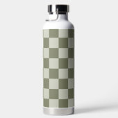 Sage Green Checkerboard Waterfles (Rechts)