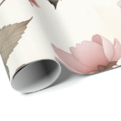 Sage Green Cherry Blossom Easter Gift Wrap Cadeaupapier (Rol Hoek)